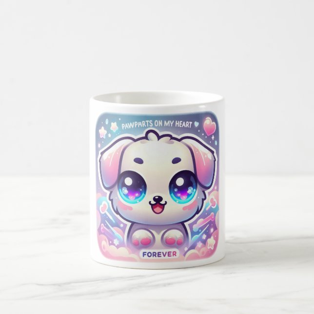 Caneca De Café Impressões digitais no meu coração Mug Kawaii Pupp (Centro)