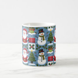 Caneca De Café Impressões Nostalgic de Padrão de Natal