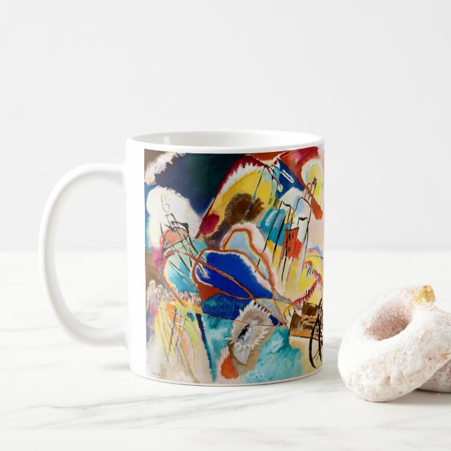 Caneca De Café Improvisação 30 (Canhões) de Wassily Kandinsky (Com Donut)