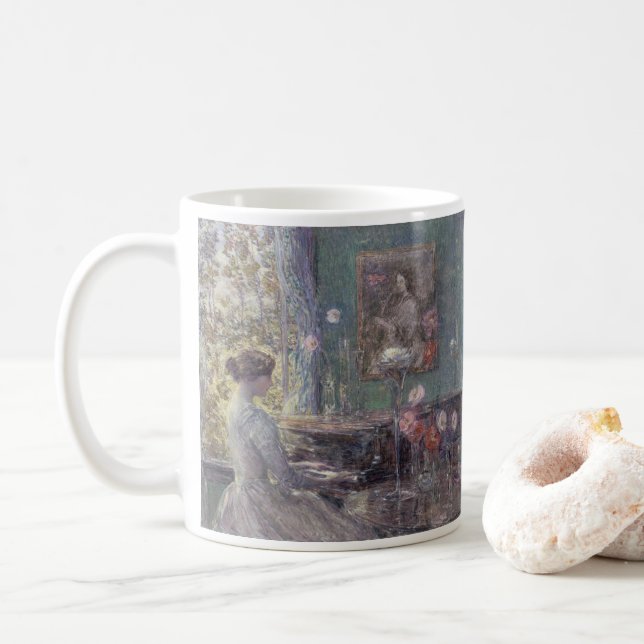 Caneca De Café Improvisação por Frederick Childe Hassam (Com Donut)
