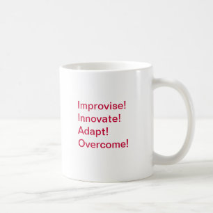 Caneca De Café Improvise, inove, adapte, supere!