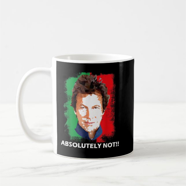 Caneca De Café Imran Khan Absolutamente Não PTI Primeiro-Ministro (Esquerda)
