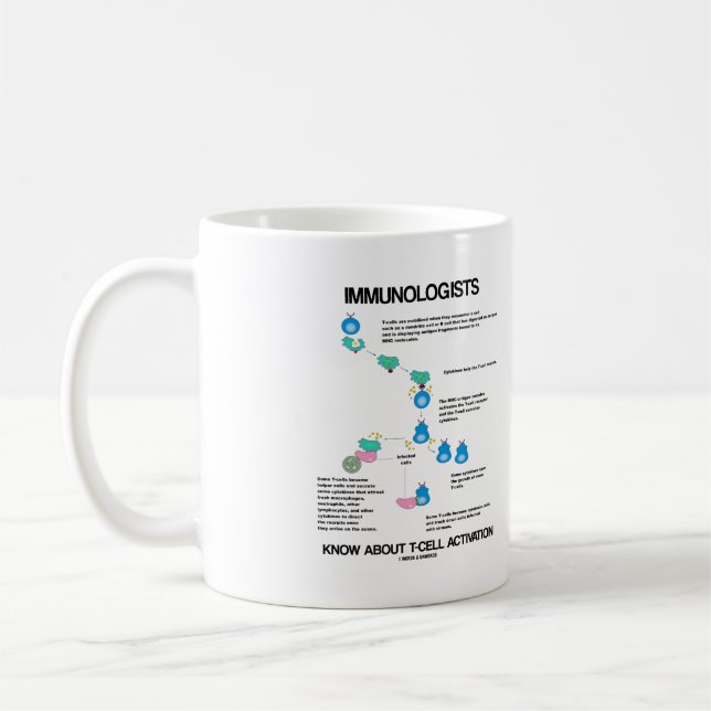 Caneca De Café Imunologistas Conhecem Ativação de Células T (Esquerda)