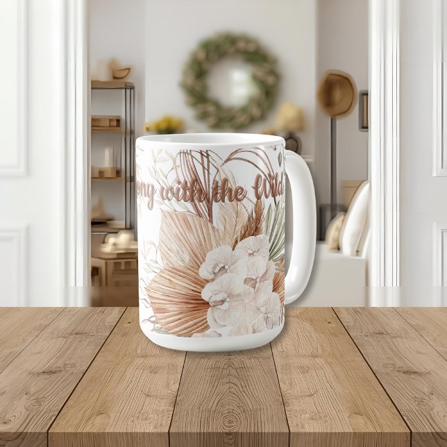 Caneca De Café In Harmony with the Wild Mug | Boho Ceramic Cup (Criador carregado)