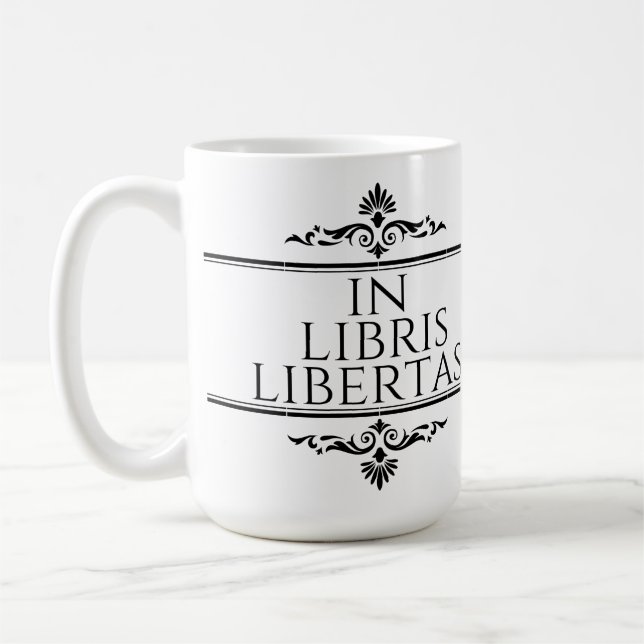 Caneca De Café In Libris Libertas - In Books Freedom (Esquerda)