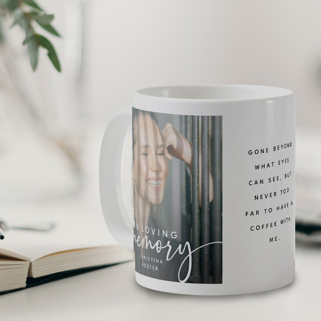 Caneca De Café In Loving Memory Photo & Quote Keepsake (Criador carregado)
