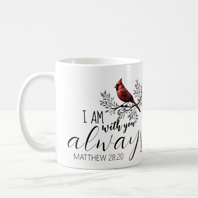 Caneca De Café In Loving Memory: Red Cardinal Memorial (Esquerda)