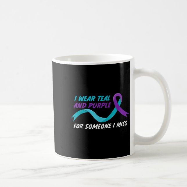 Caneca De Café In September We Wear Teal And Purple Suicide Preve (Direita)