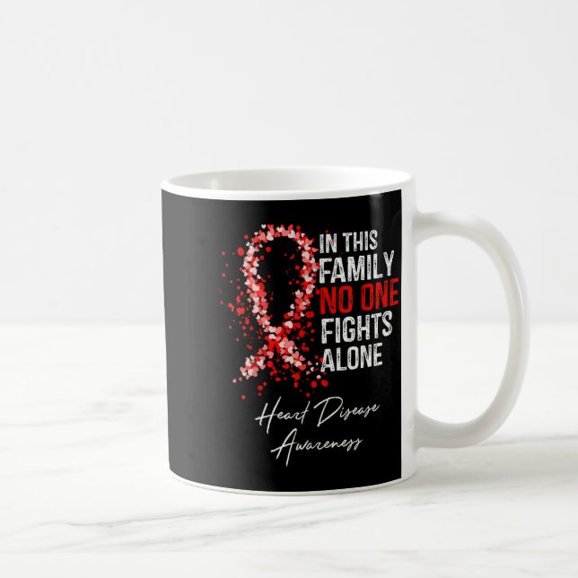 Caneca De Café In This Family Fights Alone Heart Disease Awarenes (Direita)