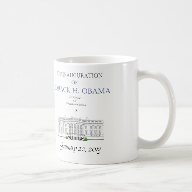 Caneca De Café Inauguração 2013 de Obama (Direita)