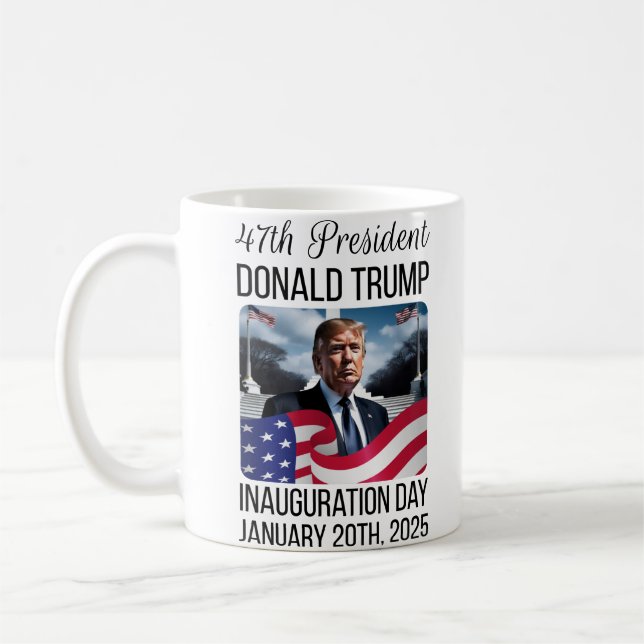 Caneca De Café Inauguração Mugs 45º 47º Presidente Donald Trump (Esquerda)