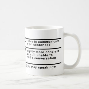 Caneca De Café Incapaz de comunicar o copo de café