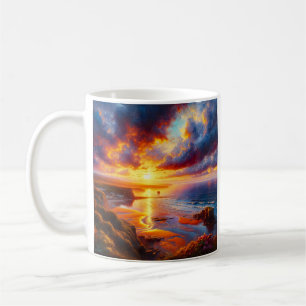 Caneca De Café Incêndio na Costa