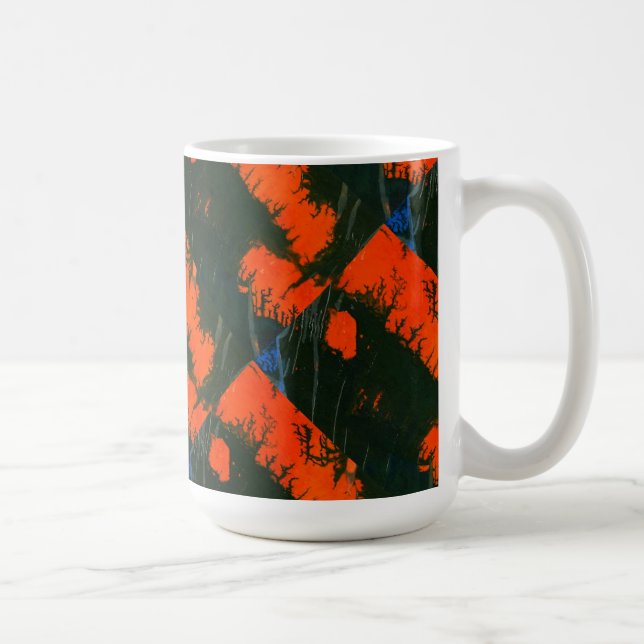 Caneca De Café "Incêndio no pântano #2 Tilado" (Direita)