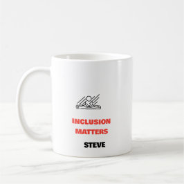 Caneca De Café Inclusão Importa Orgulho da Deficiência Personaliz