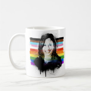 Caneca De Café Inclusive Kamala Harris Grafite do Orgulho