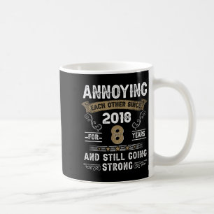 Caneca De Café Incomodando um ao Outro desde 2018 Casal Aniversár