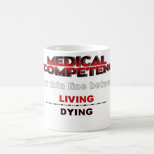 CANECA DE CAFÉ INCOMPETÊNCIA MÉDICA (Centro)