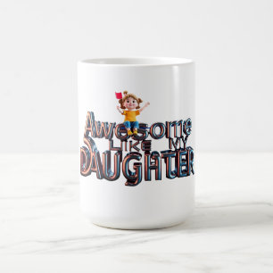 Caneca De Café Incrível Como Minha Filha - Design 3D de Orgulho d