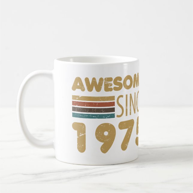 Caneca De Café Incrível desde 1975 50º aniversário (Esquerda)