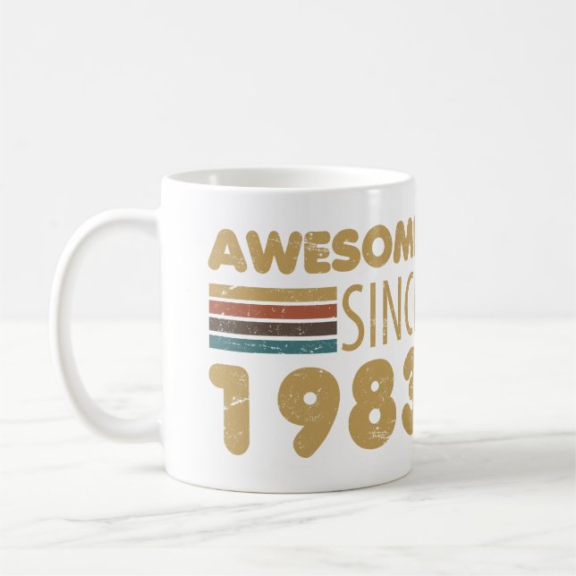 Caneca De Café Incrível desde 1983 aniversário de 40 anos (Esquerda)