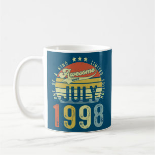 Caneca De Café Incrível desde julho de 1998 Vintage 24th Birthday