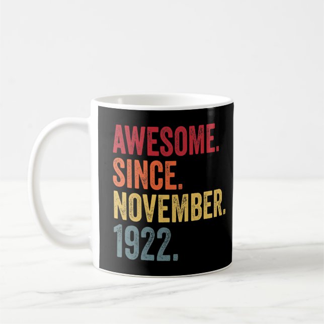 Caneca De Café Incrível desde novembro de 1924 97º aniversário 97 (Esquerda)
