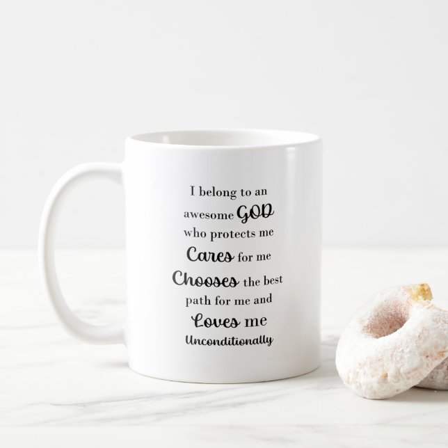 Caneca De Café Incrível Deus Inspirador Coffee Mug (Com Donut)