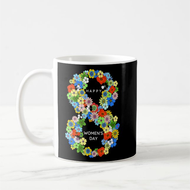 Caneca De Café Incrível Dia Internacional da Mulher 2022 Tee Tops (Esquerda)