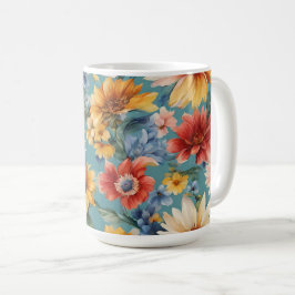 Caneca De Café Incrível e elegante Flores de Verão