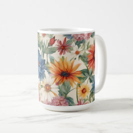 Caneca De Café Incrível Flores de Jardim de Verão