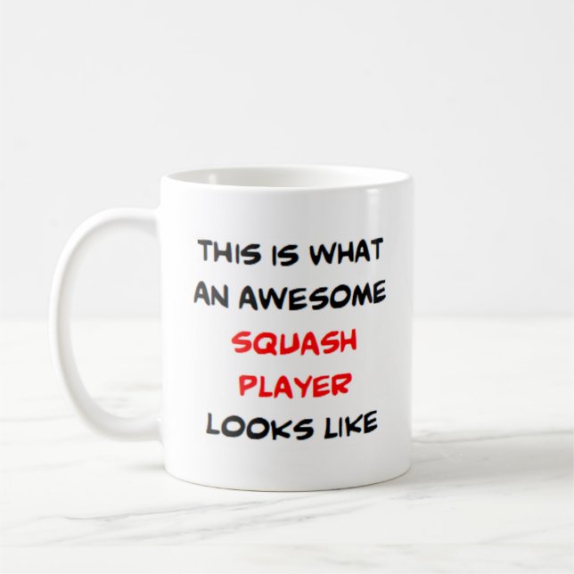Caneca De Café incrível jogador de squash (Esquerda)