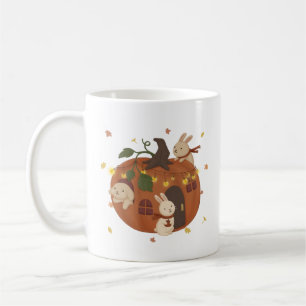 Caneca De Café Incrível outono: Bunny & Pumpkin
