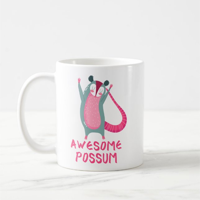 Caneca De Café Incrível Possum Linda Ogambm (Esquerda)