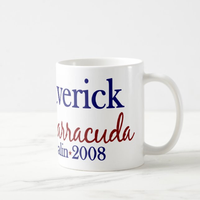 Caneca De Café Independente e Barracuda (McCain Palin 2008) (Direita)