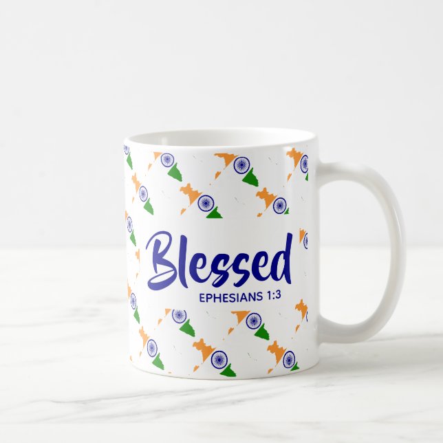 Caneca De Café ÍNDIA Bendito Escritório Ephesiano Cristão (Direita)