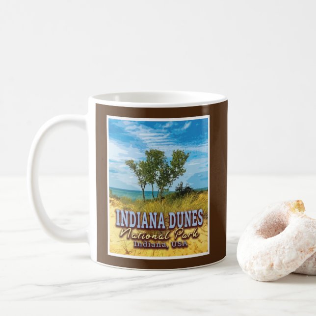 CANECA DE CAFÉ INDIANA DUNES NATIONAL PARK - INDIANA EUA (Com Donut)