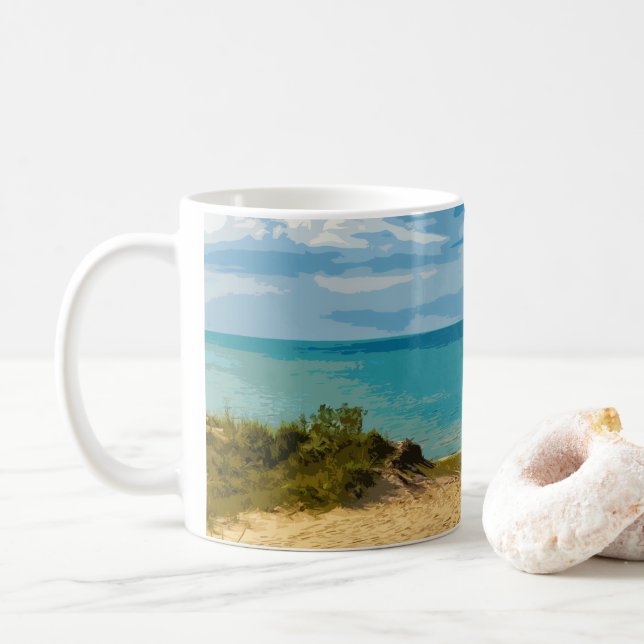 CANECA DE CAFÉ INDIANA DUNES NATIONAL PARK - INDIANA EUA (Com Donut)
