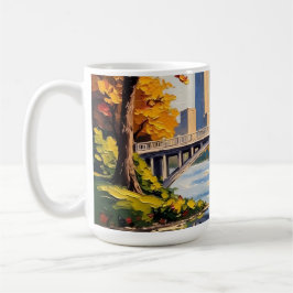 Caneca De Café Indianapolis White Bridge Over the White River 