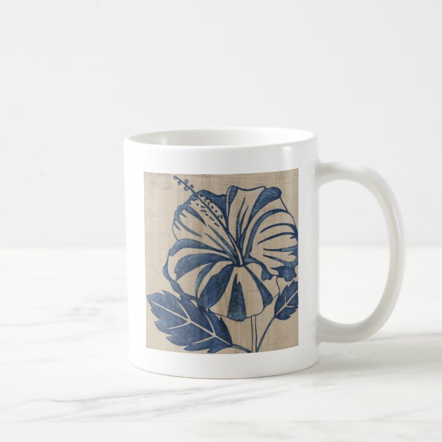 Caneca De Café Indigo Hibiscus (Direita)