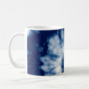 Caneca De Café Indigo Round. Bohemian Tie Dye. Blue Roll Psychede