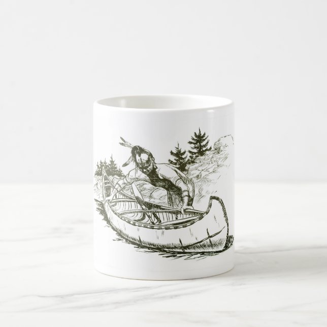 Caneca De Café Índio Vermelho com canoa (Centro)