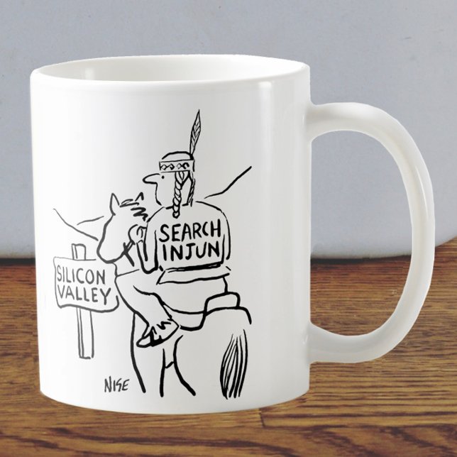Caneca De Café Índio Vermelho em Horseback no Vale do Silício (Criador carregado)