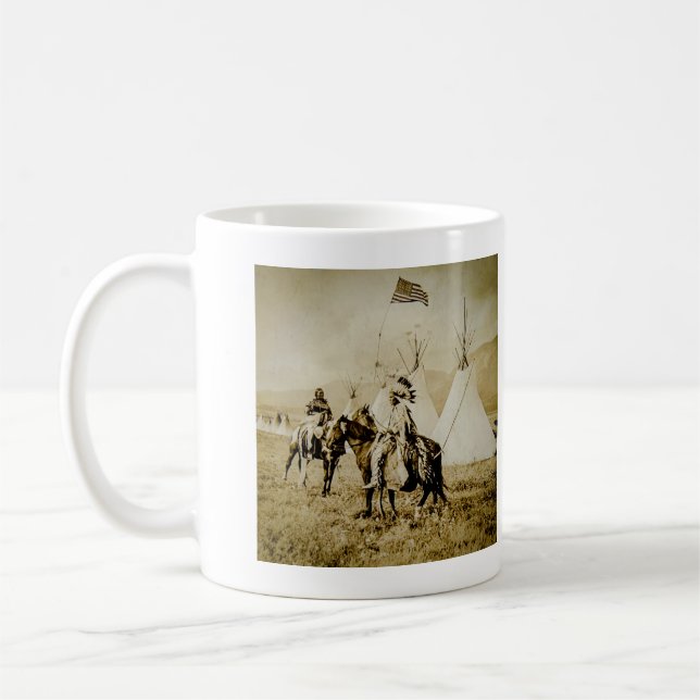 Caneca De Café Índios falidos vencem guerreiros nativos americano (Esquerda)