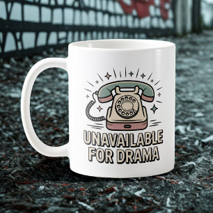 Caneca De Café Indisponível para Drama, Sabor Emozionale com Vint