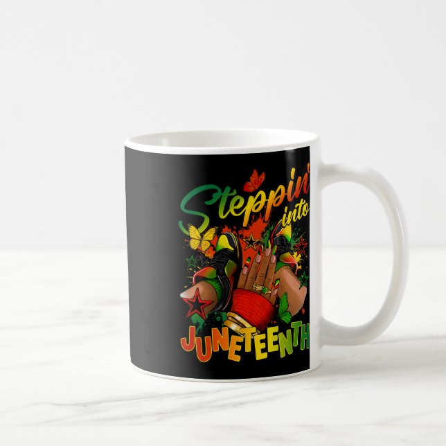 Caneca De Café Indo Para A Décima Sétima Mulher Negra Afro (Direita)