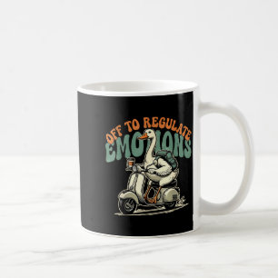 Caneca De Café Indo regular emoções pateta de scooter engraçado