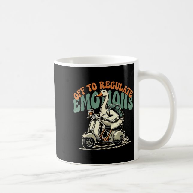 Caneca De Café Indo regular emoções pateta de scooter engraçado  (Direita)