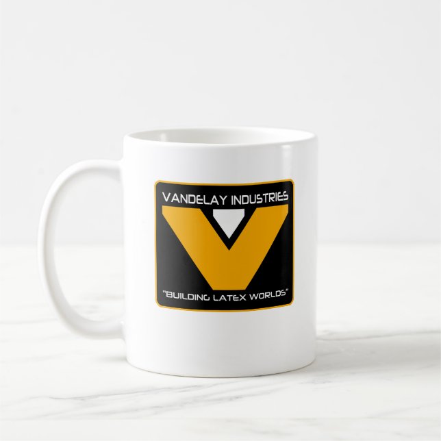Caneca De Café Indústrias Vandelay Construindo Mundos Látex Engra (Esquerda)
