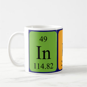 Caneca De Café Indy periódica mesa name mug